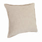Set of Two 20" Beige Cotton Throw Pillows