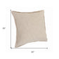 Set of Two 20" Beige Cotton Throw Pillows