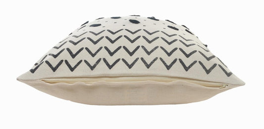 Set of Two 20" White Chevron Throw Pillows