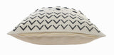 Set of Two 20" White Chevron Throw Pillows