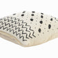 Set of Two 20" White Chevron Throw Pillows