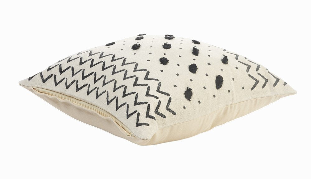 Set of Two 20" White Chevron Throw Pillows