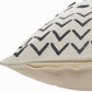 Set of Two 20" White Chevron Throw Pillows