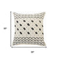Set of Two 20" White Chevron Throw Pillows