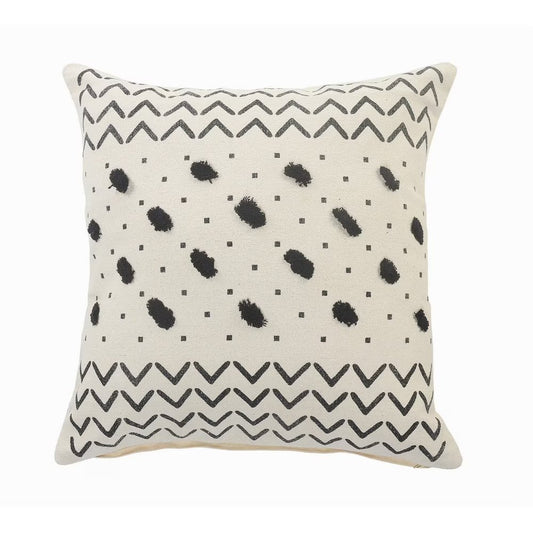 Set of Two 20" White Chevron Throw Pillows