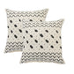 Set of Two 20" White Chevron Throw Pillows