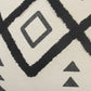 Set of Two 20" Natural And Black Geometric Cotton Throw Pillows with Texture