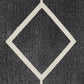 Set of Two 20" Black And Off White Diamond Cotton Throw Pillows