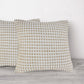 Set of Two 20" Ivory And Natural Striped Cotton And Jute Throw Pillows