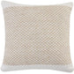 Set of Two 20" Natural Striped Throw Pillows