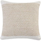 Set of Two 20" Natural Striped Throw Pillows