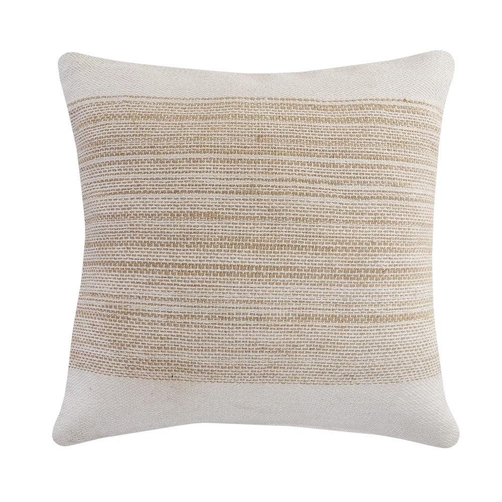 Set of Two 20" Sand Striped Throw Pillows