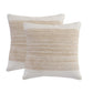 Set of Two 20" Sand Striped Throw Pillows