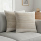 Set of Two 20" Sand Striped Throw Pillows