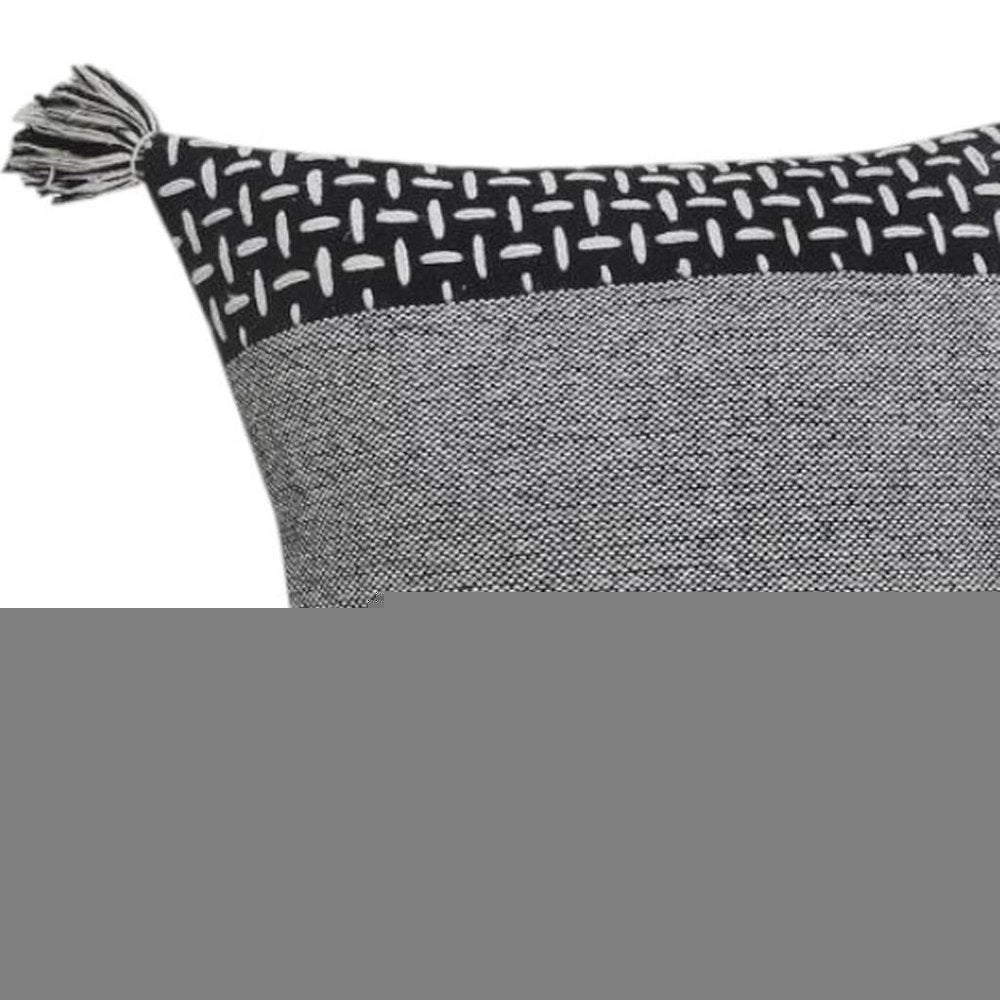 Set of Two 20" Gray Geometric Throw Pillows