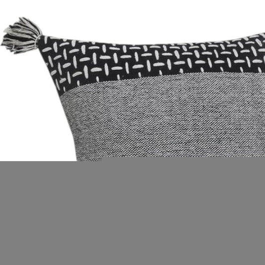 Set of Two 20" Gray Geometric Throw Pillows