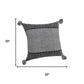 Set of Two 20" Gray Geometric Throw Pillows
