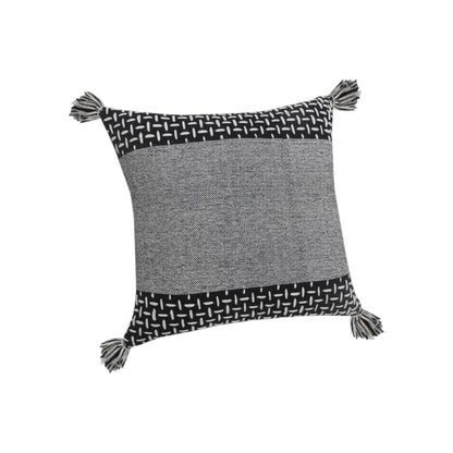 Set of Two 20" Gray Geometric Throw Pillows