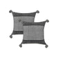 Set of Two 20" Gray Geometric Throw Pillows