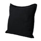 Set of Two 20" Black Cotton Throw Pillows with Fringe