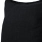 Set of Two 20" Black Cotton Throw Pillows with Fringe