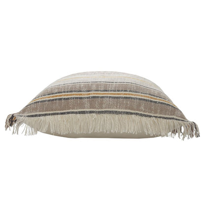 Set of Two 20" Mustard Striped Throw Pillows