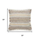 Set of Two 20" Mustard Striped Throw Pillows