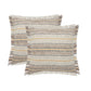Set of Two 20" Mustard Striped Throw Pillows