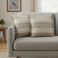Set of Two 20" Mustard Striped Throw Pillows