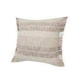 Set of Two 20" Cream Striped Throw Pillows