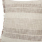 Set of Two 20" Cream Striped Throw Pillows