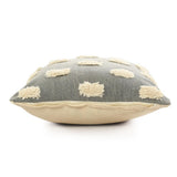 Set of Two 20" Light Gray Striped Throw Pillows