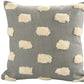 Set of Two 20" Light Gray Striped Throw Pillows