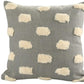 Set of Two 20" Light Gray Striped Throw Pillows