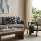 Set of Two 20" Dark Blue And Natural Polka Dot Cotton Throw Pillows with Texture