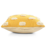 Set of Two 20" Yellow Striped Throw Pillows