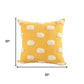 Set of Two 20" Yellow Striped Throw Pillows