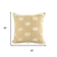 Set of Two 20" Cream Striped Throw Pillows