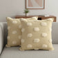 Set of Two 20" Cream Striped Throw Pillows