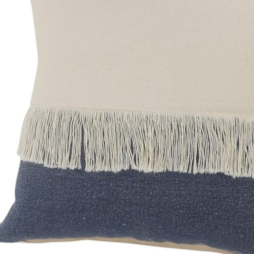 Set of Two 20" Indigo Color Block Throw Pillows