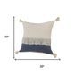 Set of Two 20" Indigo Color Block Throw Pillows