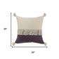 Set of Two 20" Purple Color Block Throw Pillows