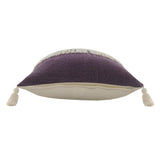 Set of Two 20" Purple Color Block Throw Pillows