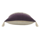 Set of Two 20" Purple Color Block Throw Pillows