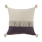 Set of Two 20" Purple Color Block Throw Pillows