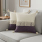 Set of Two 20" Purple Color Block Throw Pillows