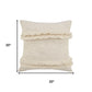 Set of Two 20" Cream Throw Pillows