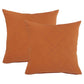 Set of Two 20" Golden Brown Geometric Throw Pillows