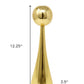 12" Gold Stainless Steel Tabletop Taper Candlestick