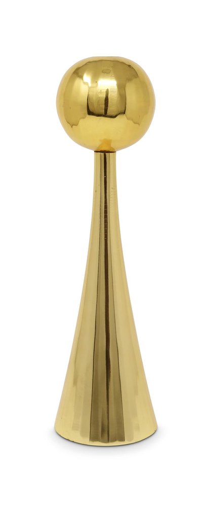 10" Gold Stainless Steel Tabletop Taper Candlestick